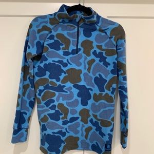 Burton kids quarter zip fleece base layer ski